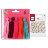 5 maxi pompons en coton 8 cm Et