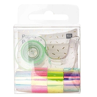 5 mini masking tapes iridescent miroir arc en ciel - 1, 2 cm x 1, 8 m