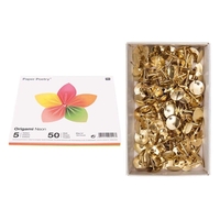 50 feuilles origami fluo 15 x 15 cm + 150 punaises dor
