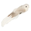 6 oiseaux blancs en papier sur pince 13 cm