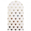 6 sachets papier - coeurs argent