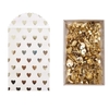 6 sachets papier coeurs argent