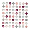 64 demi-perles autocollantes Isatis