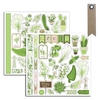 80 stickers verts Potager + 20