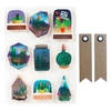 9 stickers 3D Succulentes en bocal + 20