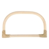 Anse de sac arrondi en bambou 15, 5 x 9 cm