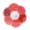 Assortiment de perles en plastique rouge - 130 g