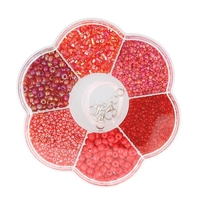 Assortiment de perles en plastique rouge - 130 g