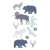 Autocollants puffies animaux des bois Woodland