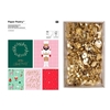 Bloc cartes postales 15 feuilles Christmas + 150 punaises dor