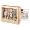 Cadre 3D en bois Lama 24 x 20 x 6, 9 cm + Ficelle dor