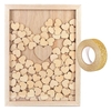 Cadre en bois personnalisable 30 x 42 cm 100 messages coeurs + masking tape dor