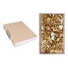 Carnet 80 pages 15 x 20 cm simili cuir beige + 150 punaises dor