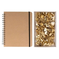 Carnet de notes kraft quadrill