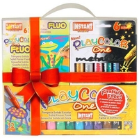 Coffret 24 stylos gouache solide Playcolor Basic-Metal-Fluo + 3 gravures