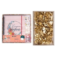 Coffret Papeterie Organiseur + 150 punaises dor
