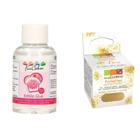 Colle alimentaire 50 g + paillettes dor
