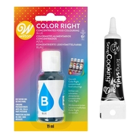 Colorant alimentaire Bleu 19 ml + Stylo gla