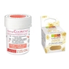Colorant alimentaire en poudre corail + paillettes dor