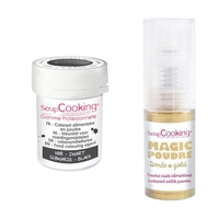 Colorant alimentaire en poudre noir + Poudre alimentaire iris