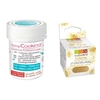 Colorant alimentaire en poudre turquoise + paillettes dor