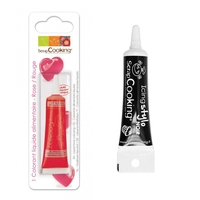 Colorant alimentaire liquide 10 g Rouge + stylo gla