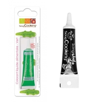 Colorant alimentaire liquide 10 g Vert + stylo gla