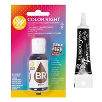 Colorant alimentaire Marron 19 ml + Stylo gla