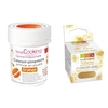 Colorant alimentaire Orange + paillettes dor