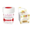Colorant alimentaire Rouge + paillettes dor