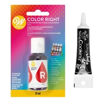 Colorant alimentaire Rouge 19 ml + Stylo gla