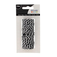 Corde blanche et noire 15 m