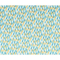 Coupon de tissu 55 x 45 cm - Flammes orange et bleues
