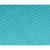 Coupon de tissu 55 x 45 cm - Fleurs bleues