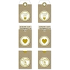 Etiquettes autocollantes Made with love - Kraft