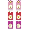 Etiquettes autocollantes Made with love - Rose-rouge