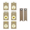 Etiquettes autocollantes Made with love Kraft + 20