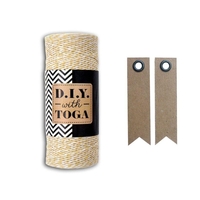 Ficelle beige & blanche 100 m + 20