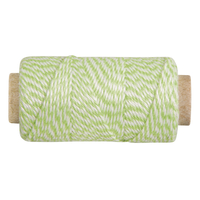 Ficelle bicolore vert clair et blanc 35 m x