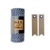 Ficelle bleu marine & blanche 100 m + 20
