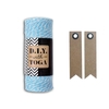 Ficelle bleue & blanche 100 m + 20