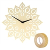 Horloge en bois fleur