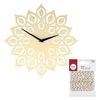 Horloge en bois fleur
