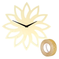 Horloge en bois soleil