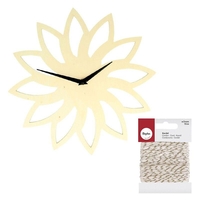 Horloge en bois soleil