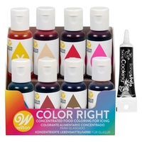 Kit 8 colorants alimentaires + Stylo gla