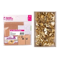 Kit papeterie avec carnet kraft 12 x 10 cm + 418 stickers + 150 punaises dor