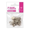 Lot de 10 supports de pins - Argent - 10 mm