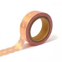 Masking tape Art nouveau rose & dor