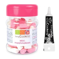 Mini-marshmallows 40 g + Stylo de gla